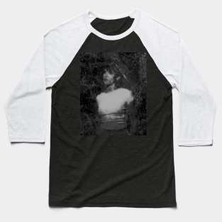 Beautiful girl, grayscale. Some white splatters. Dark and beautiful. Baseball T-Shirt